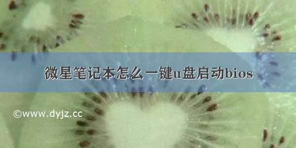 微星笔记本怎么一键u盘启动bios