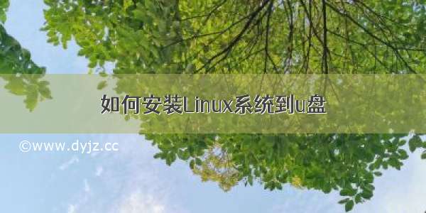 如何安装Linux系统到u盘