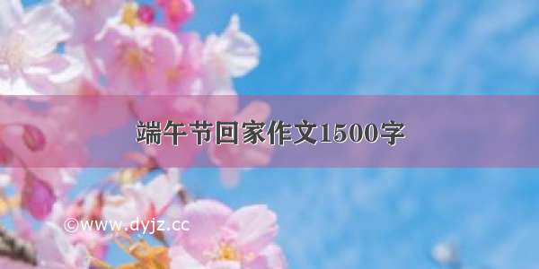 端午节回家作文1500字