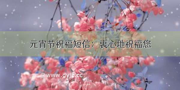 元宵节祝福短信：衷心地祝福您