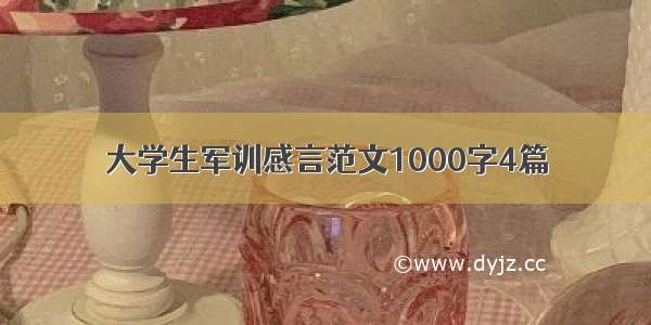 大学生军训感言范文1000字4篇