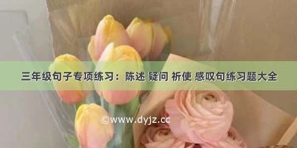 三年级句子专项练习：陈述 疑问 祈使 感叹句练习题大全