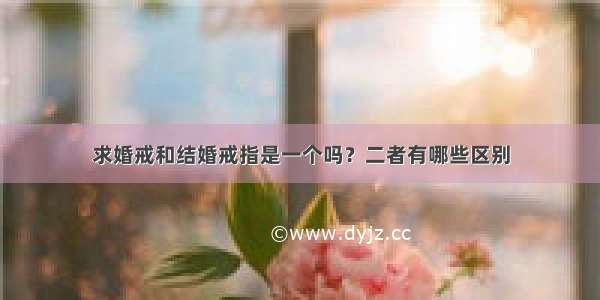 求婚戒和结婚戒指是一个吗？二者有哪些区别