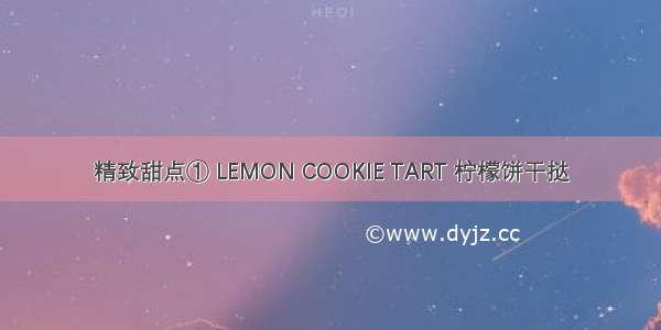 精致甜点① LEMON COOKIE TART 柠檬饼干挞