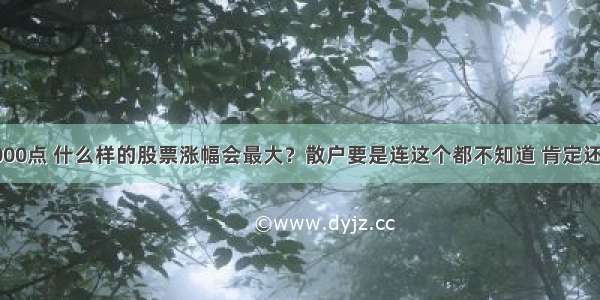 如果回到6000点 什么样的股票涨幅会最大？散户要是连这个都不知道 肯定还是赚不到钱