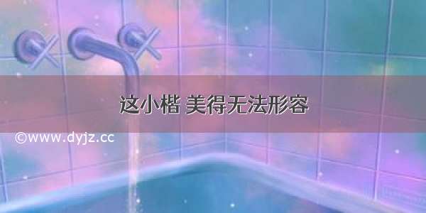 这小楷 美得无法形容