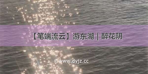 【笔端流云】游东湖 | 醉花阴