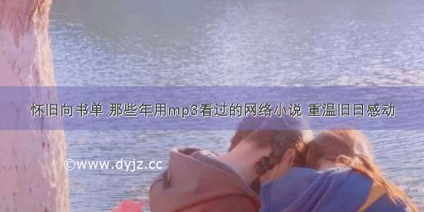 怀旧向书单 那些年用mp3看过的网络小说 重温旧日感动