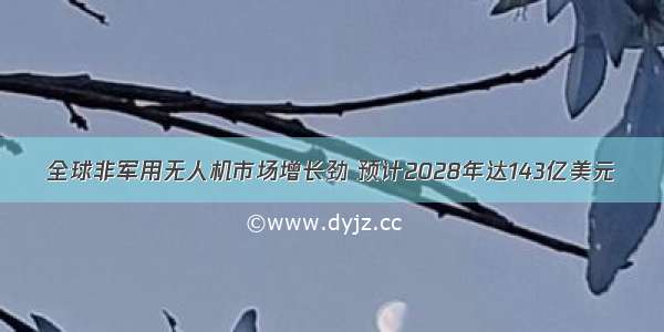 全球非军用无人机市场增长劲 预计2028年达143亿美元