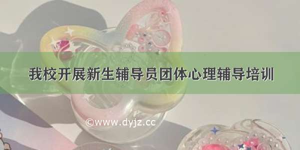 我校开展新生辅导员团体心理辅导培训