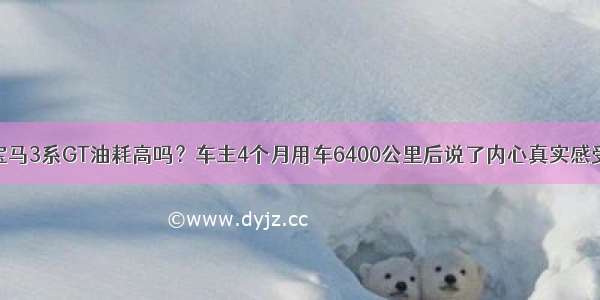 宝马3系GT油耗高吗？车主4个月用车6400公里后说了内心真实感受