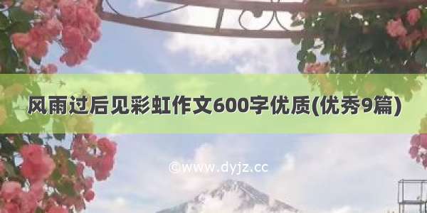 风雨过后见彩虹作文600字优质(优秀9篇)