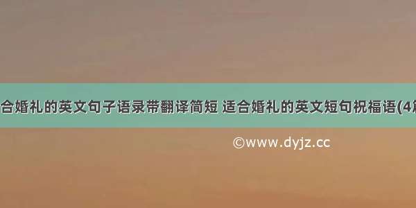 适合婚礼的英文句子语录带翻译简短 适合婚礼的英文短句祝福语(4篇)