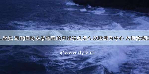 单选题二战后 新的国际关系格局的突出特点是A.以欧洲为中心 大国操纵B.具有不