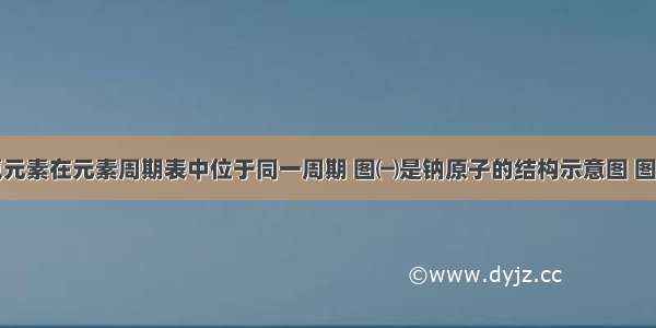 钠元素与氯元素在元素周期表中位于同一周期 图㈠是钠原子的结构示意图 图㈡是氯离子