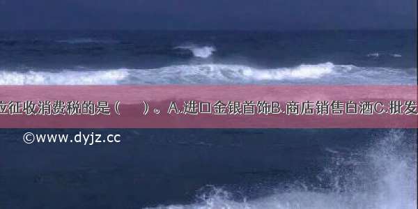 下列项目中应征收消费税的是（　　）。A.进口金银首饰B.商店销售白酒C.批发卷烟D.4S店