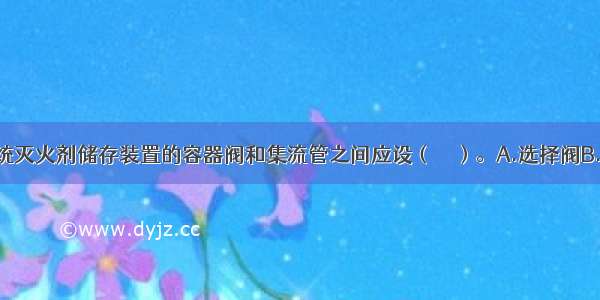 气体灭火系统灭火剂储存装置的容器阀和集流管之间应设（　　）。A.选择阀B.单向阀C.压