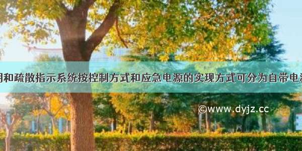 消防应急照明和疏散指示系统按控制方式和应急电源的实现方式可分为自带电源非集中控制