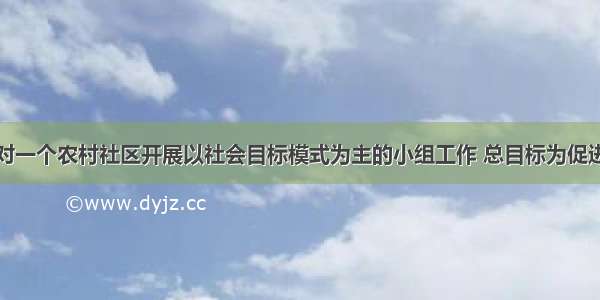 社会工作者对一个农村社区开展以社会目标模式为主的小组工作 总目标为促进本社区的经