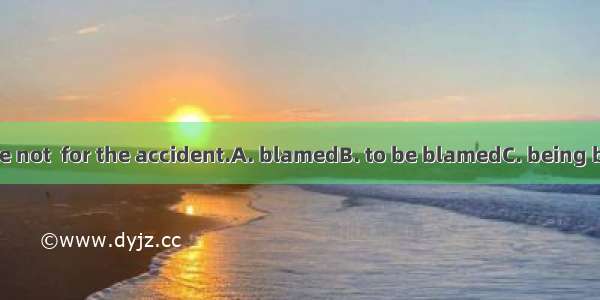 The children were not  for the accident.A. blamedB. to be blamedC. being blamedD. to blam