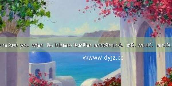 It is not Tom but you who  to blame for the accident.A.  isB. wasC.  areD. is going to