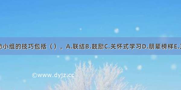 发展自助小组的技巧包括（）。A.联结B.鼓励C.关怀式学习D.朋辈榜样E.正面强化