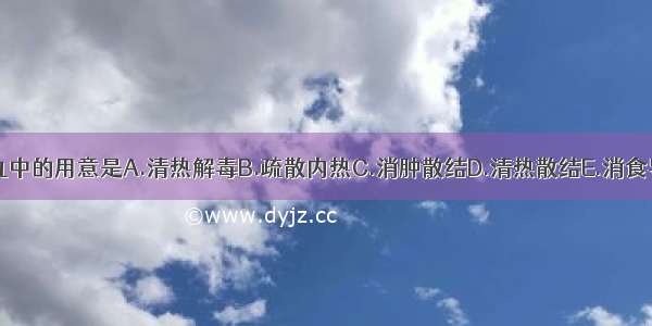 连翘在保和丸中的用意是A.清热解毒B.疏散内热C.消肿散结D.清热散结E.消食导积ABCDE