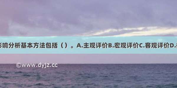 项目的经济影响分析基本方法包括（）。A.主观评价B.宏观评价C.客观评价D.微观评价E.总