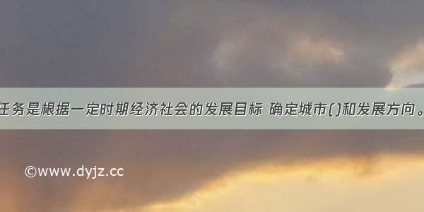 城市规划的任务是根据一定时期经济社会的发展目标 确定城市()和发展方向。A.建设方针