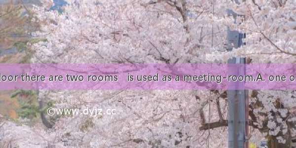 On the third floor there are two rooms   is used as a meeting-room.A. one of themB. the la