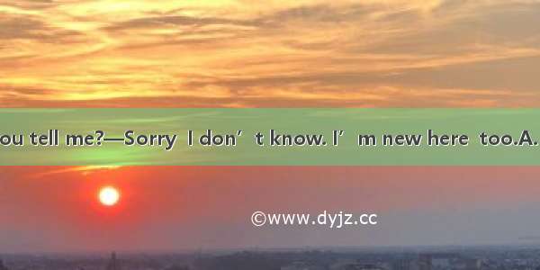 —Excuse me  could you tell me?—Sorry  I don’t know. I’m new here  too.A. when the museum w