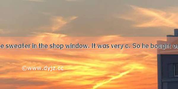 Mr. Ford saw a nice sweater in the shop window. It was very c. So he bought one. When he w