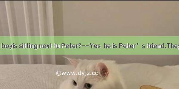 —Do you know the boyis sitting next tu Peter?--Yes  he is Peter’s friend.They are celebrat