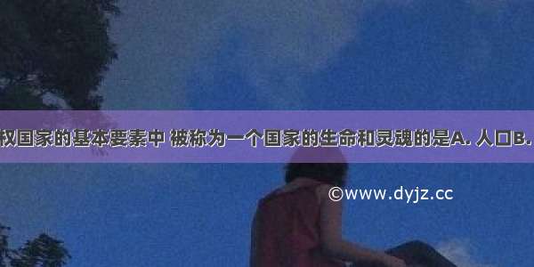 在构成主权国家的基本要素中 被称为一个国家的生命和灵魂的是A. 人口B. 领土C. 政