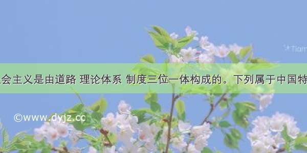 中国特色社会主义是由道路 理论体系 制度三位一体构成的。下列属于中国特色社会主义