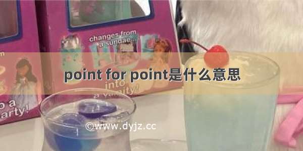 point for point是什么意思