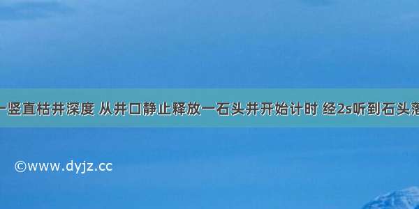 某人估测一竖直枯井深度 从井口静止释放一石头并开始计时 经2s听到石头落地声 由此