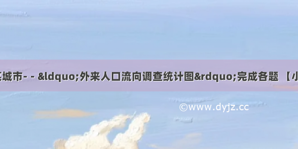 读我国东部某城市-－&ldquo;外来人口流向调查统计图&rdquo;完成各题 【小题1】该市外