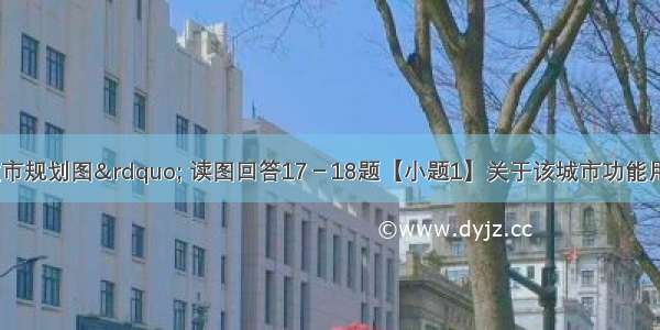 图6为“某城市规划图” 读图回答17－18题【小题1】关于该城市功能用地正确的是【小题