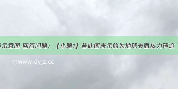 读物质循环示意图 回答问题：【小题1】若此图表示的为地球表面热力环流 下列说法正