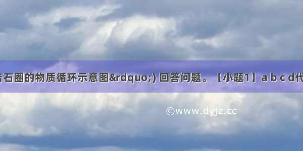 读图(&ldquo;岩石圈的物质循环示意图&rdquo;) 回答问题。【小题1】a b c d代表的地质作用分