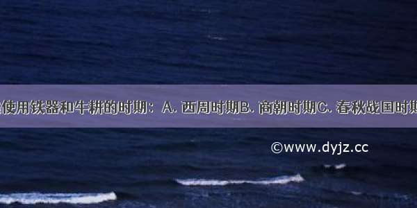 人们开始普遍使用铁器和牛耕的时期：A. 西周时期B. 商朝时期C. 春秋战国时期D. 秦汉时期