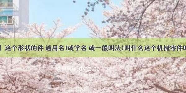 【【请问】这个形状的件 通用名(或学名 或一般叫法)叫什么这个机械零件叫什么名字?