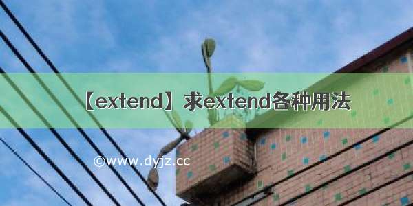 【extend】求extend各种用法