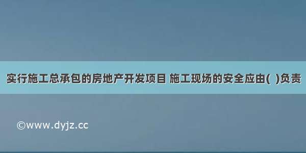 实行施工总承包的房地产开发项目 施工现场的安全应由(  )负责