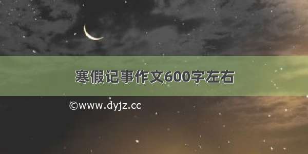 寒假记事作文600字左右